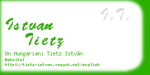 istvan tietz business card