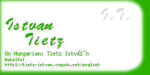 istvan tietz business card